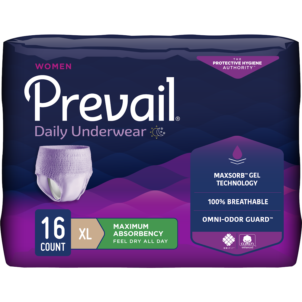 Prevail Daily Underwear Women Max Absorbency X-Large 4x16ct Underwear Pasteur Pharmacy