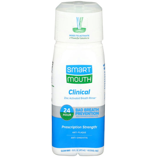 Smart Mouth Zinc Activated Clinical Clean Mint Breath Rinse 16 Fl Oz Mouthwash Pasteur Pharmacy