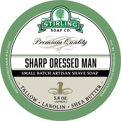 Stirling Soap Co. Sharp Dressed Man Shaving Collection Shaving Set Pasteur Pharmacy Shaving Soap 5.8oz