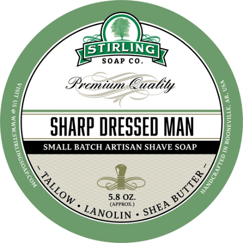 Stirling Soap Co. Sharp Dressed Man Shaving Collection Shaving Set Pasteur Pharmacy Shaving Soap 5.8oz