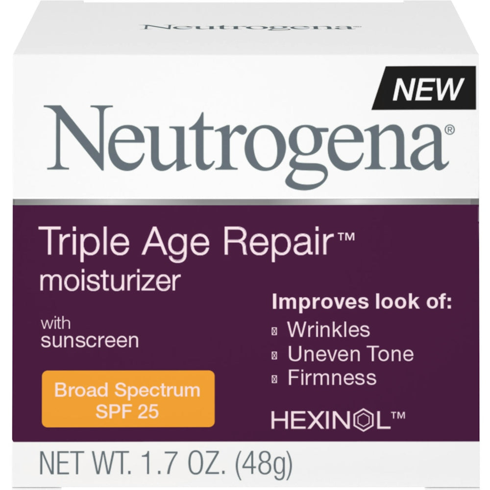 Neutrogena Triple Age Repair Anti-Aging Daily Facial Moisturizer With SPF 25 Sunscreen & Vitamin C, Firming Anti-Wrinkle Face & Neck Cream For Dark Spots, Glycerin & Shea Butter, 1.7 Oz Lotion & Moisturizer Pasteur Pharmacy