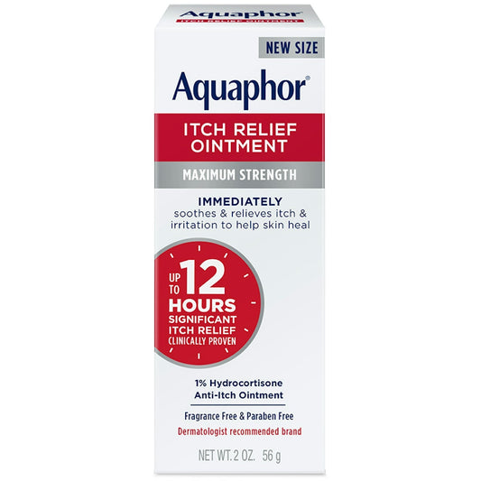 Aquaphor 1% Hydrocortisone Itch Relief Ointment - 2oz Medicine & Drugs Pasteur Pharmacy