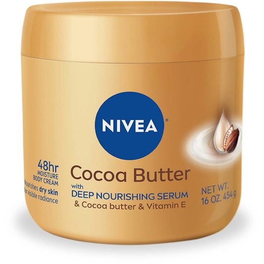 Nivea Cocoa Butter Body Cream With Deep Nourishing Serum, 15.5 Ounce Lotion & Moisturizer Pasteur Pharmacy