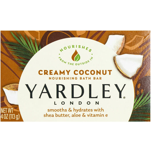 Yardley London Creamy Coconut Moisturizing Bath Bar, 4.25 Oz Bath & Body Pasteur Pharmacy