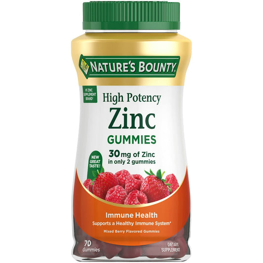 Nature's Bounty Zinc Immune Support Mixed Berry Gummies, 30 Mg Vitamins & Supplements Pasteur Pharmacy