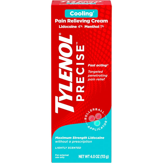 Tylenol Precise Cooling Pain Relieving Cream Lidocaine & Menthol 4oz Medicine & Drugs Pasteur Pharmacy