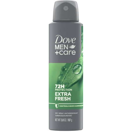 Dove Men+Care Antiperspirant Deodorant Dry Spray For Men Extra Fresh, 3.8 Ounce Deodorant & Anti-Perspirant Pasteur Pharmacy