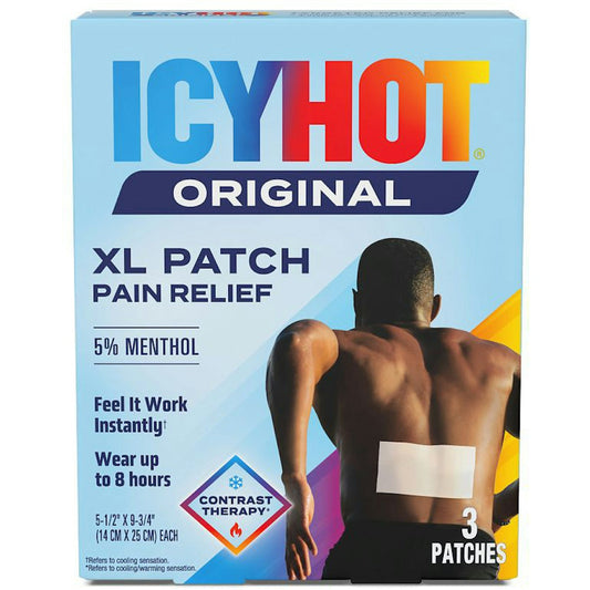 Icy Hot Medicated Patch, Extra Strength, XL Back & Large Areas, 3 Patches Health & Beauty Pasteur Pharmacy