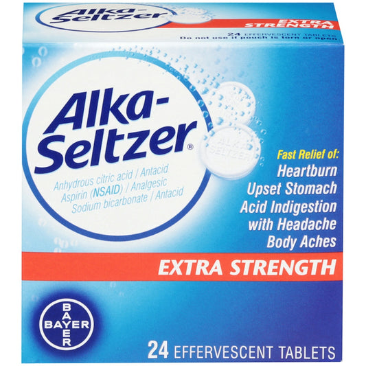 Alka-Seltzer Heartburn Relief Extra Strength, Effervescent Tablets, 24 Count Medicine & Drugs Pasteur Pharmacy
