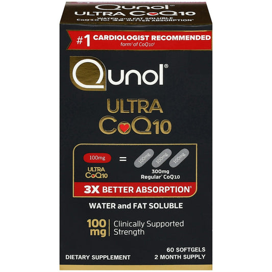 Qunol Ultra CoQ10 100Mg Softgels 60Ct Vitamins & Supplements Pasteur Pharmacy