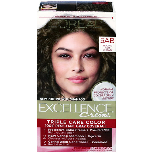 L'Oreal Paris Excellence 5AB Mocha Ash Brown Permanent Hair Color Hair Color Pasteur Pharmacy