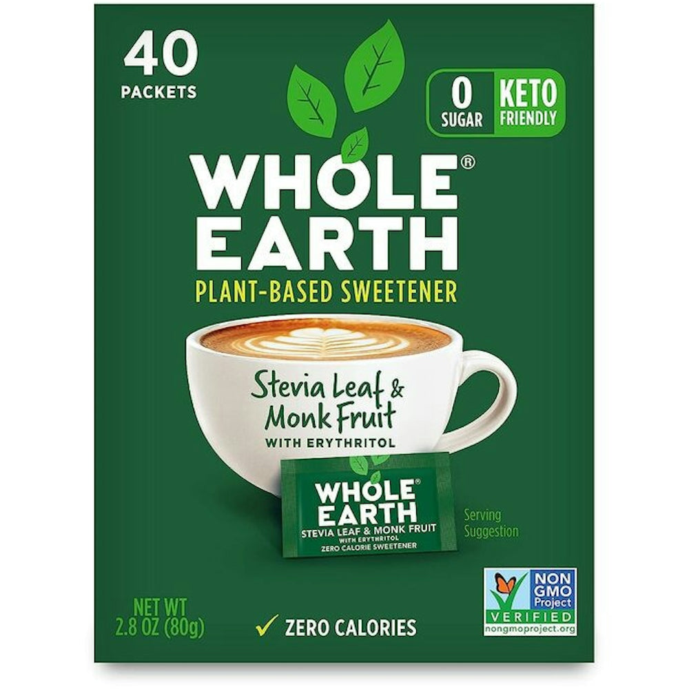Whole Earth Stevia & Monk Fruit Packets 40Ct Sugar & Sweeteners Pasteur Pharmacy