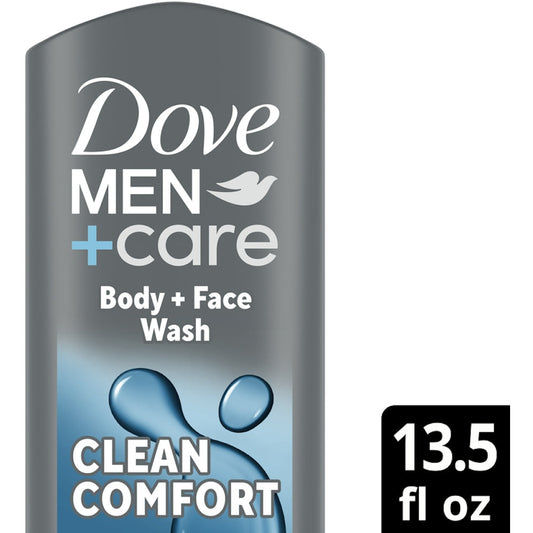 Dove Men+Care Hydrating Clean Comfort Body + Face Wash 13.5 Fl Oz Bath & Body Pasteur Pharmacy