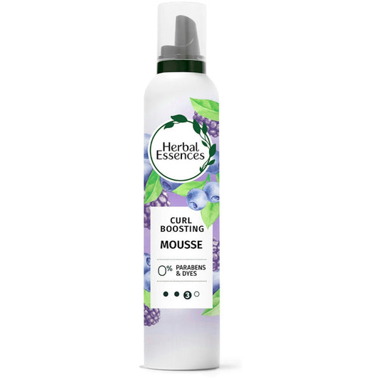 Herbal Essences Curl Boosting Mousse, Frizz Control For Curly & Wavy Hair, Long-Lasting Hold With Berry Scent, Paraben & Dye-Free, Cruelty-Free, 6.8 Fl Oz Each Hair Styling Product Pasteur Pharmacy