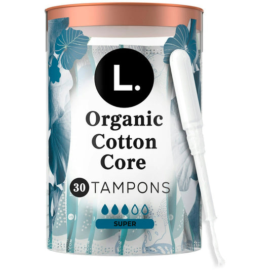 L. Organic Cotton Tampons, Super Absorbency, 30 Count Personal Care Pasteur Pharmacy