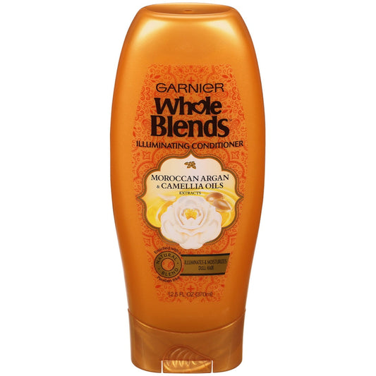 Garnier Whole Blends Illuminating Conditioner – Moroccan Argan & Camellia Oils (12.5 fl oz) Conditioners Pasteur Pharmacy