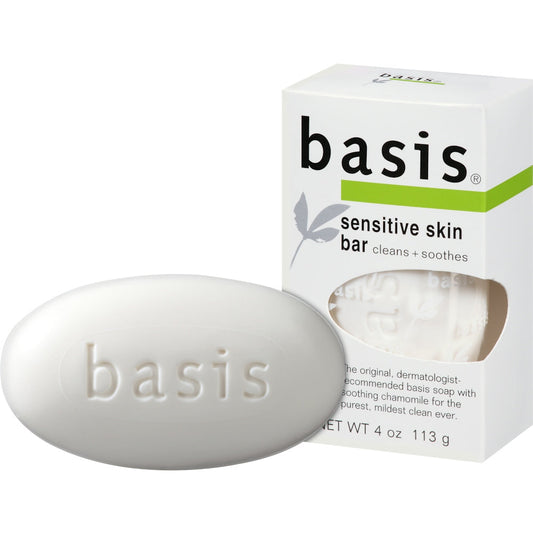 Basis Sensitive Skin Bar Soap 4 Oz. Box Bar Soap Pasteur Pharmacy