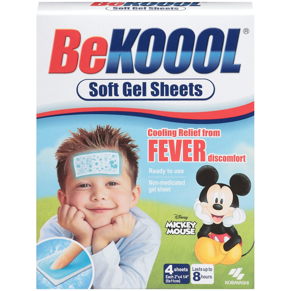 Be Koool Immediate Cooling Fever Reducing Soft Gel Sheets For Kids Health & Beauty Pasteur Pharmacy