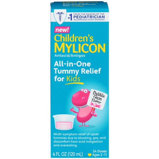 Mylicon Bubble Gum Flavor All-in-One Tummy Relief For Kids - 4oz Medicine & Drugs Pasteur Pharmacy
