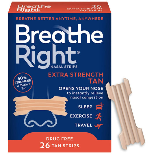 Breathe Right Extra Strength Tan Nasal Strips Health & Beauty Pasteur Pharmacy