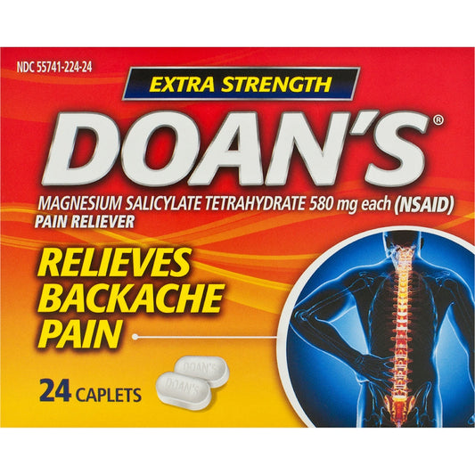 Doan's® Extra Strength Backache Relief - 24 Caplets (Magnesium Salicylate) Medicine & Drugs Pasteur Pharmacy