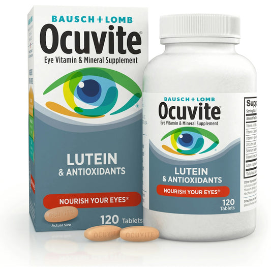 Ocuvite Eye Health Formula with Lutein – Daily Vitamin & Mineral Supplement, 120 ct Vitamins & Supplements Pasteur Pharmacy