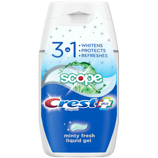Crest Complete Plus Scope 3-In-1 Whitening Liquid Gel Toothpaste 4.6 Oz Toothpaste Pasteur Pharmacy