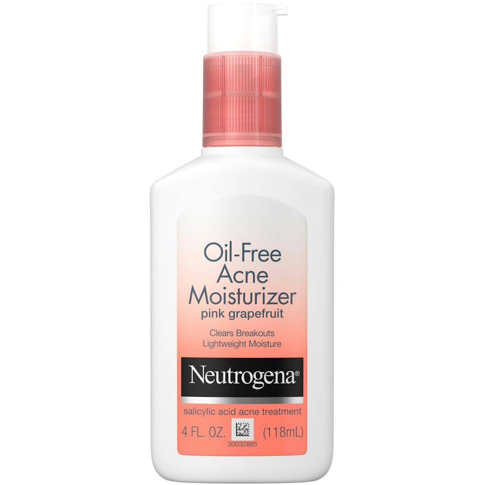 Neutrogena Oil-Free Acne Facial Moisturizer With Salicylic Acid, Pink Grapefruit, 4 Oz Personal Care Pasteur Pharmacy