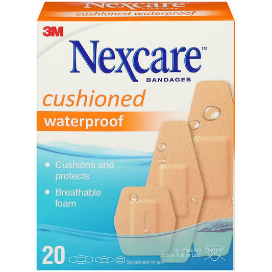 Nexcare Bandages, Cushioned Foam, Waterproof, Assorted First Aid Pasteur Pharmacy