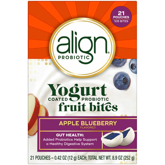 Align® Probiotic Yogurt Coated Fruit Bites – 21 Pouches Yogurt Pasteur Pharmacy
