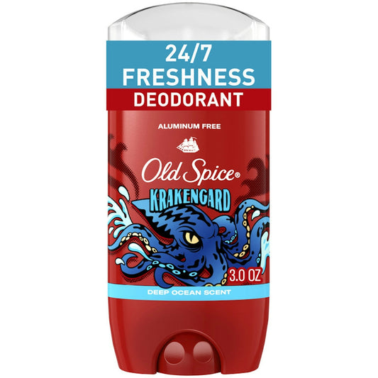 Old Spice Wild Collection Aluminum Free Deodorant For Men, Krakengard, 48 Hr. Protection, 3.0 Oz Deodorant Pasteur Pharmacy