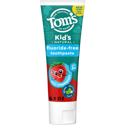 Tom's of Maine Toothpaste, Fluoride Free, Kid's, Natural, Silly Strawberry 5.1 Oz Toothpaste Pasteur Pharmacy