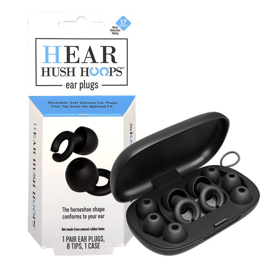 Hear Hush Hoops Ear Plug - Black Ear Care Pasteur Pharmacy