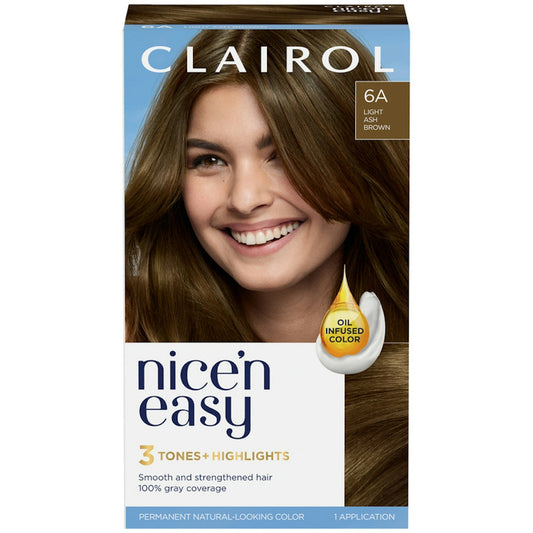 Nice’n Easy Clairol Nice N Permanent Hair Color 6A Light Ash Brown Hair Color Pasteur Pharmacy Default Title