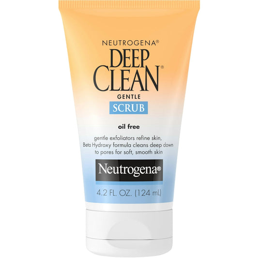 Neutrogena Deep Clean Gentle Daily Facial Scrub, Oil Free Cleanser 4.2 Fl. Oz Scrubs Pasteur Pharmacy