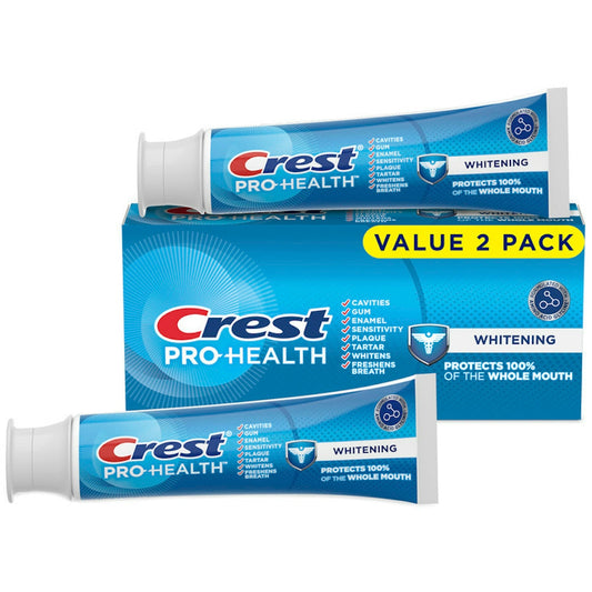 Crest Pro Health Whitening Gel Toothpaste (4.3oz) Twin Pack 8.6 Oz Toothpaste Pasteur Pharmacy