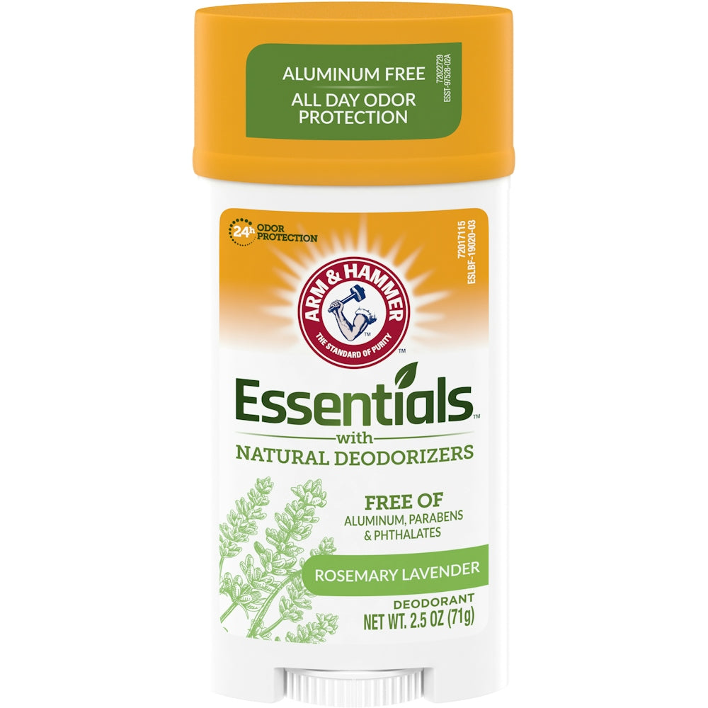 Arm & Hammer Essentials Fresh Rosemary Lavender Natural Deodorant Wide Stick, 2.5 Oz Deodorant & Anti-Perspirant Pasteur Pharmacy