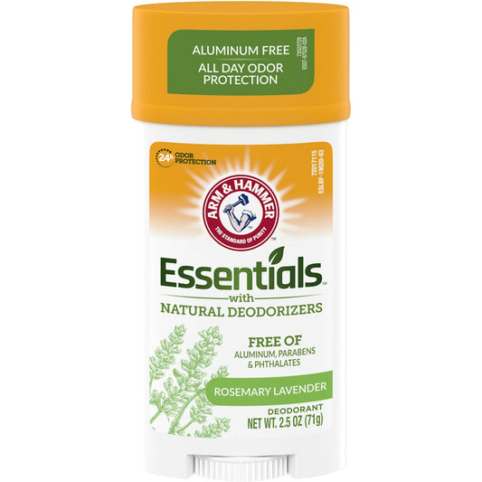 Arm & Hammer Essentials Fresh Rosemary Lavender Natural Deodorant Wide Stick, 2.5 Oz Deodorant & Anti-Perspirant Pasteur Pharmacy