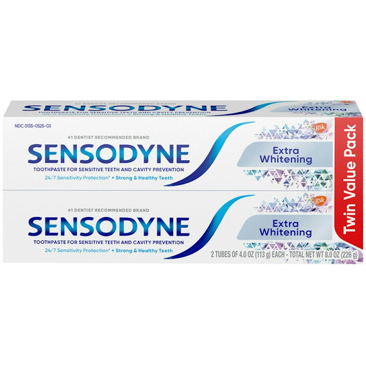 Sensodyne Toothpaste, Extra Whitening, Twin Value Pack Toothpaste Pasteur Pharmacy