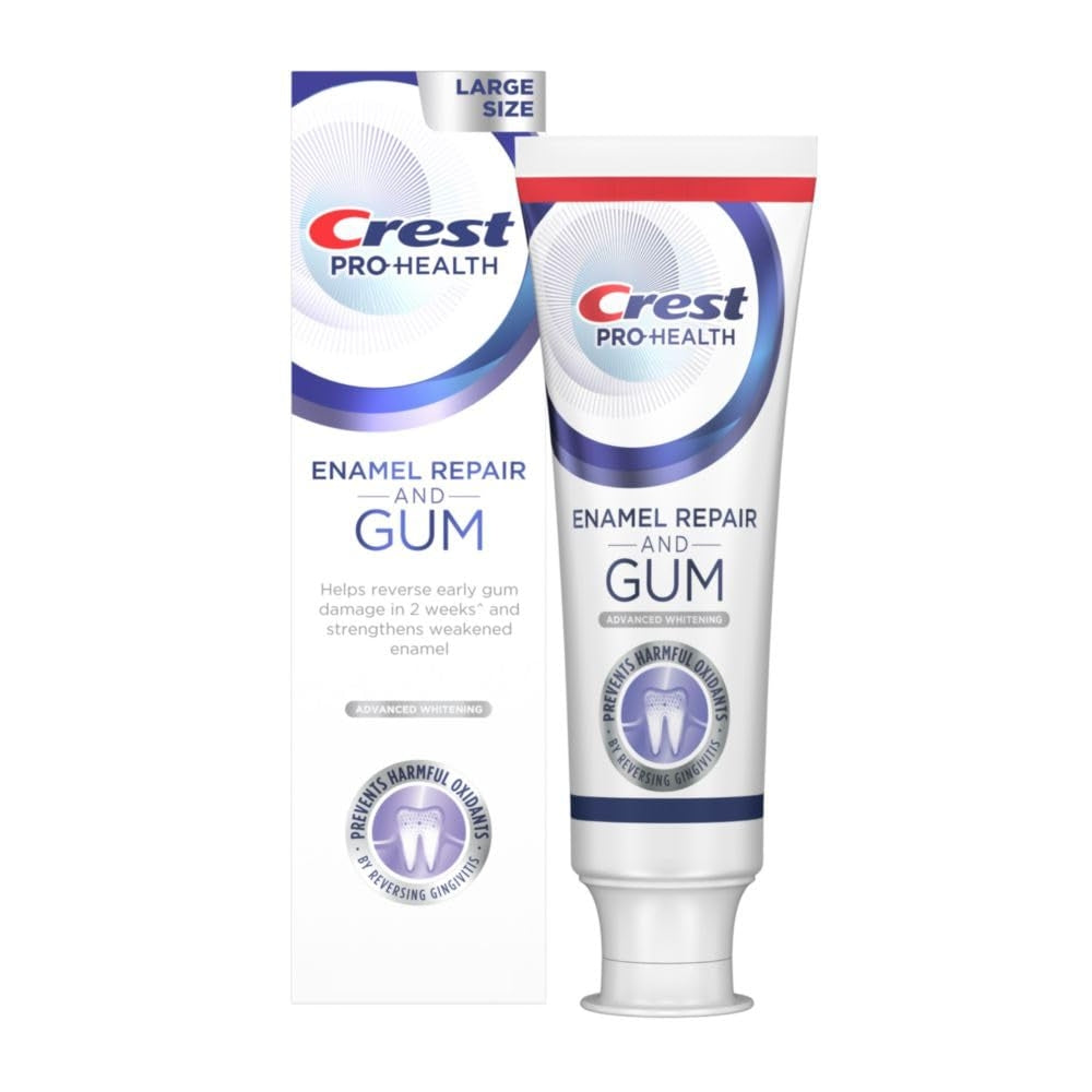 Crest Toothpaste, Enamel Repair And Gum, Advanced Whitening, Large Size 4.8 Oz Toothpaste Pasteur Pharmacy