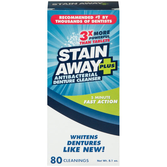 Stain Away Plus Denture Cleanser, Professional Strength - 8 Oz Dentures Pasteur Pharmacy