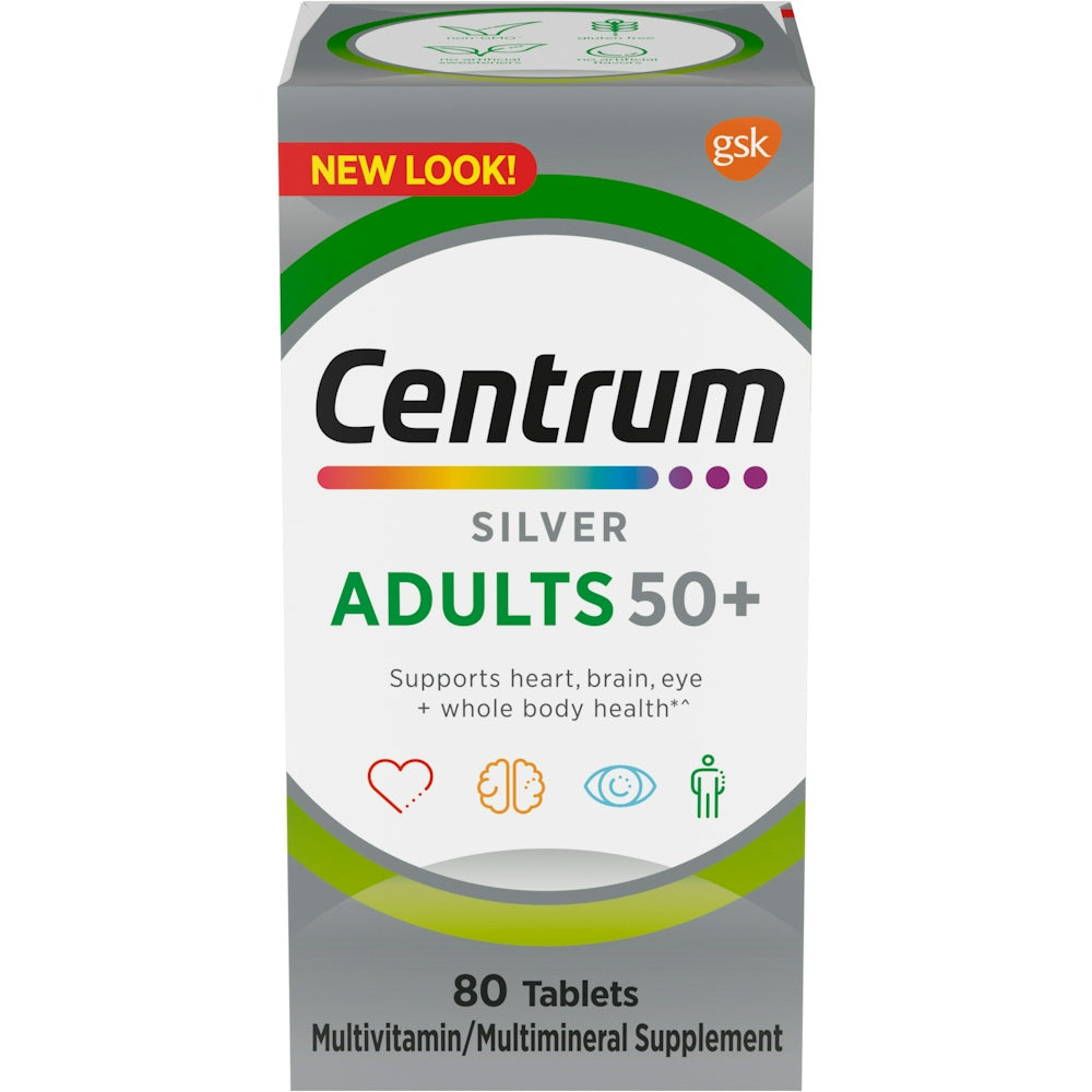 Centrum Silver Multivitamin/Multimineral Supplement, Adults 50+, Tablets Vitamins & Supplements Pasteur Pharmacy