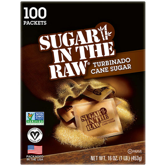 Sugar In The Raw Turbinado Cane Packets - 100ct/16oz Sugar & Sweeteners Pasteur Pharmacy