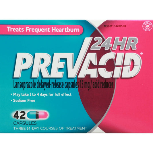 Prevacid 24HR Lansoprazole Acid Reducer 15 Mg Capsules Health & Beauty Pasteur Pharmacy