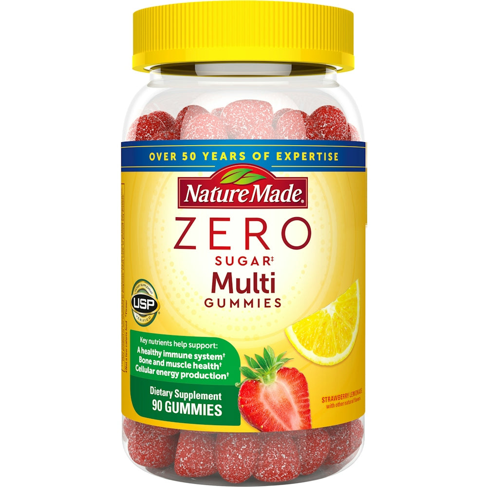 Nature Made Multi Gummies, Zero Sugar, Strawberry Lemonade Vitamins & Supplements Pasteur Pharmacy