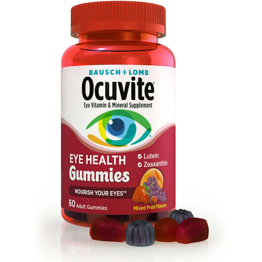 Ocuvite Adult Eye Health Gummies - Mixed Fruit Flavors, Lutein & Zeaxanthin, 60 Count Vitamins & Supplements Pasteur Pharmacy