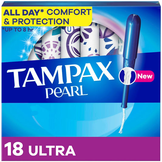 Tampax Pearl Plastic Tampons, Ultra Absorbency, Unscented Tampons Pasteur Pharmacy