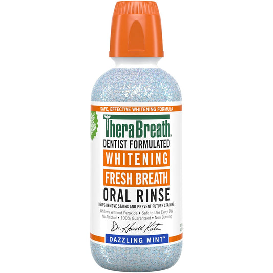 TheraBreath Dazzling Mint Whitening Fresh Oral Rinse 16 Fl Oz Mouthwash Pasteur Pharmacy