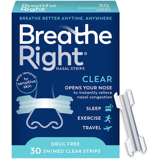Breathe Right Nasal Strips, Original Clear, Small/ Medium Health & Beauty Pasteur Pharmacy