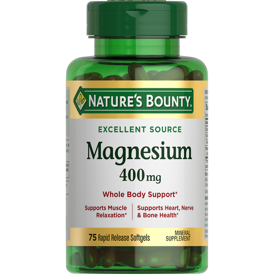 Nature's Bounty Rapid Release Softgels 400 Mg Magnesium Vitamins & Supplements Pasteur Pharmacy